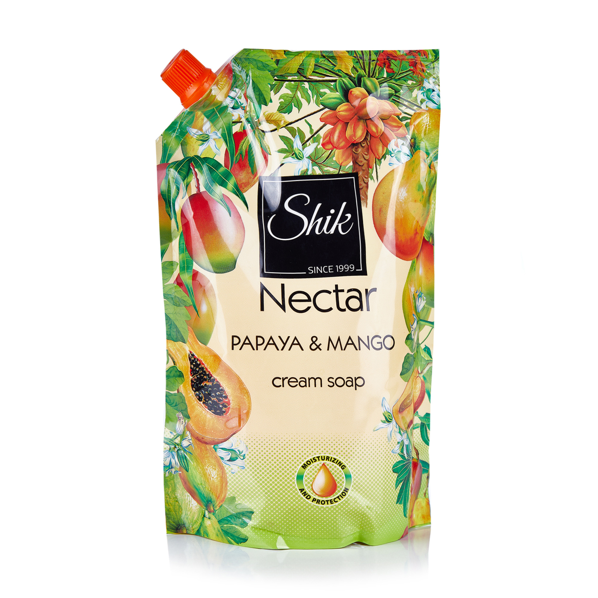Рідке крем-мило Shik Nectar Папайя та манго, 460 мл (дойпак)